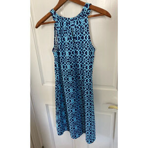 JUDE CONNALLY Lisette Jude Cloth Mini Geometric Print Keyhole Halter Dress XS